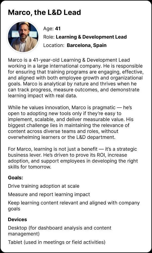 Learner personas from the Cosmo discovery research 3