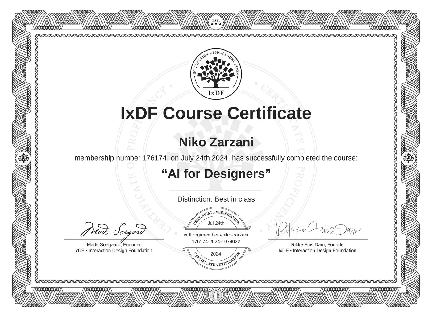 IxDF certificates — AI for Designers, UX Management, Accessibility, User Research and more 2