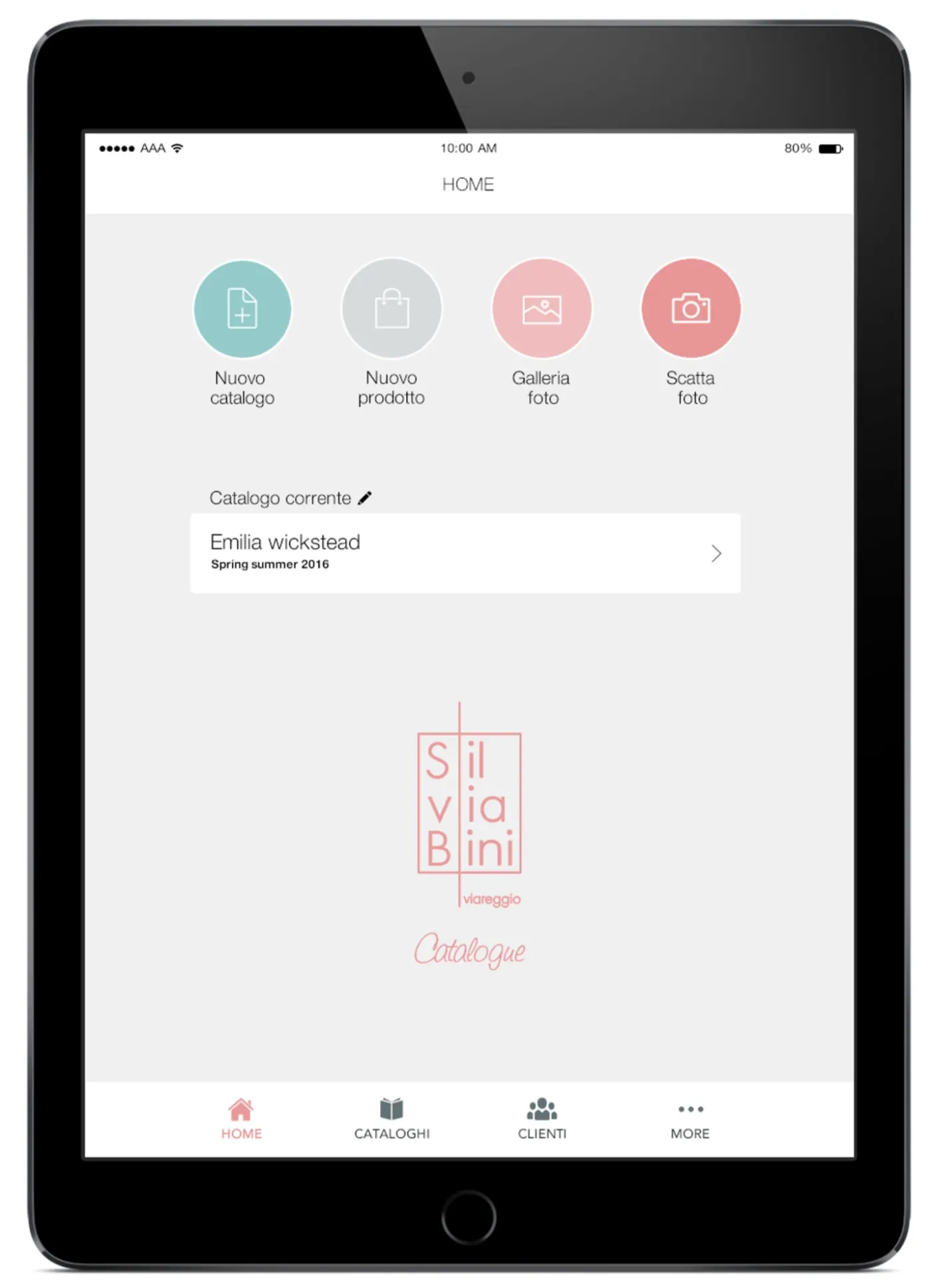 Tablet app screen 1