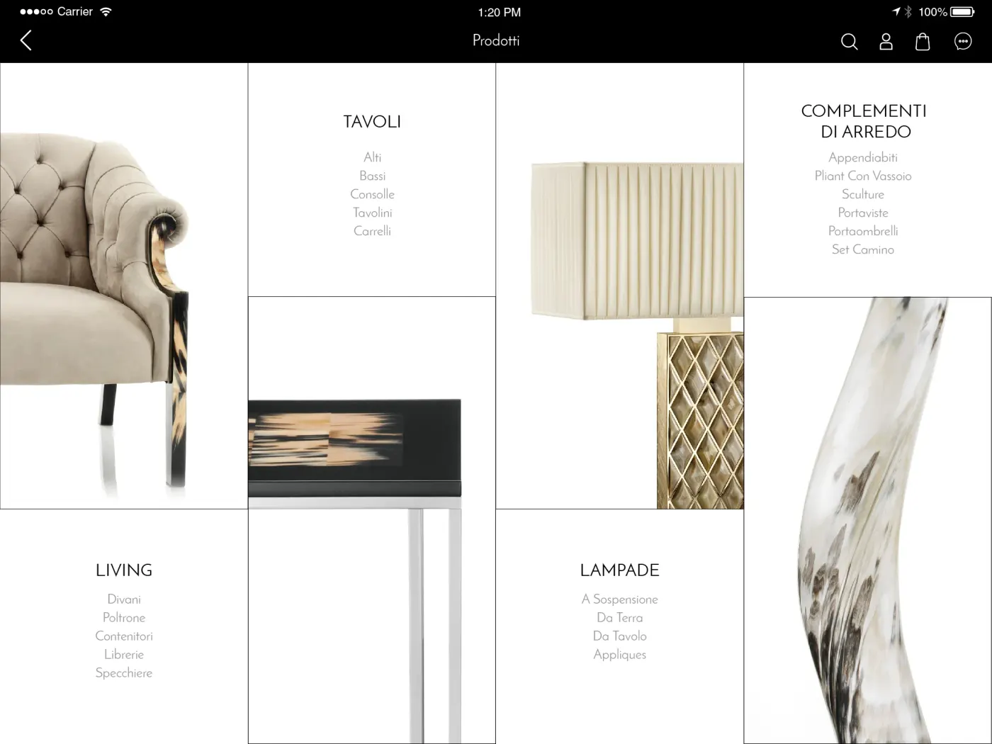 Tablet app screen 2