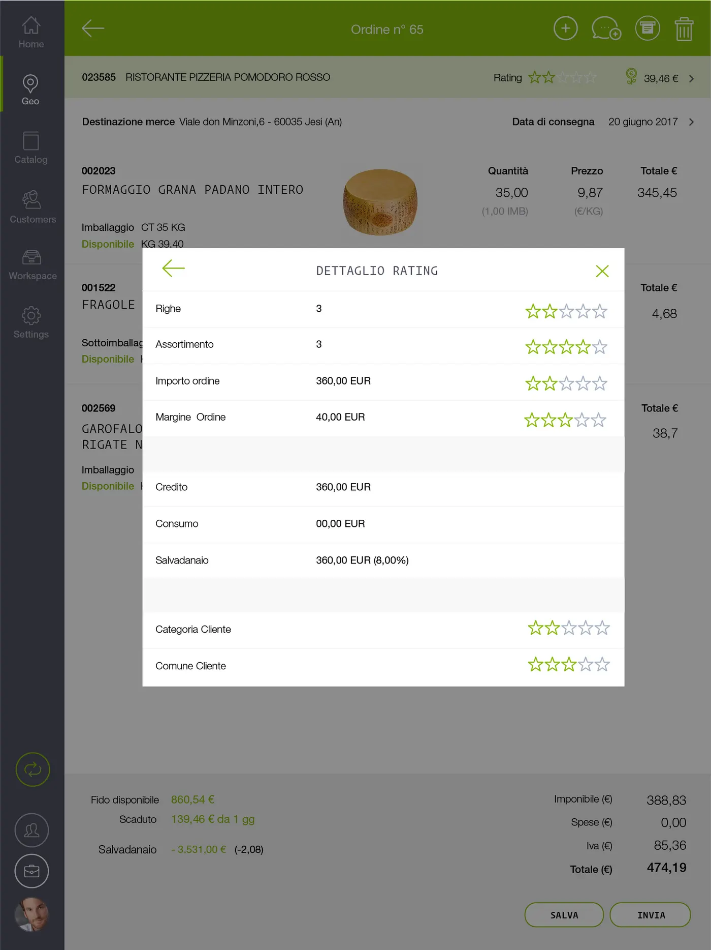 Tablet app screen 6