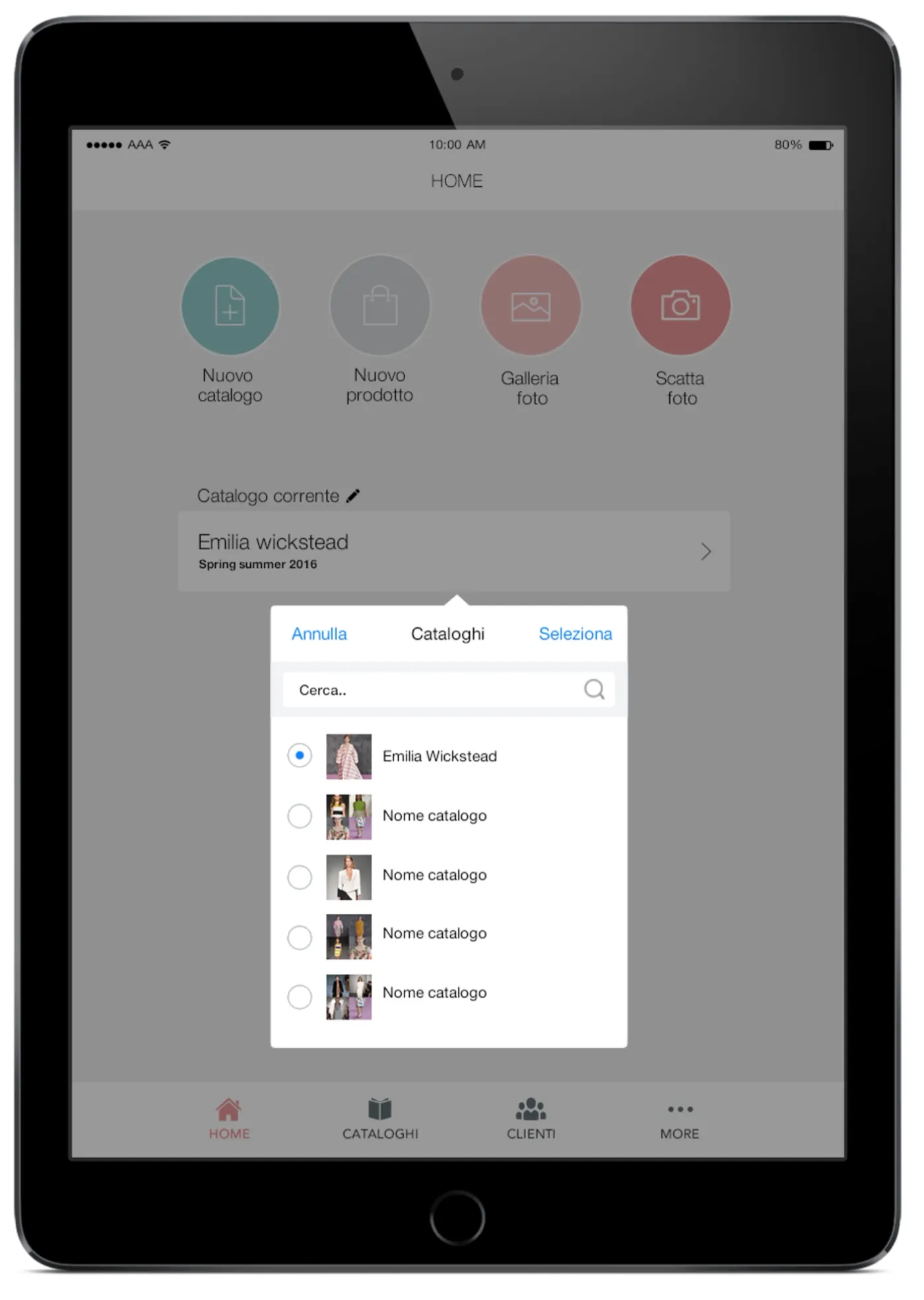 Tablet app screen 2
